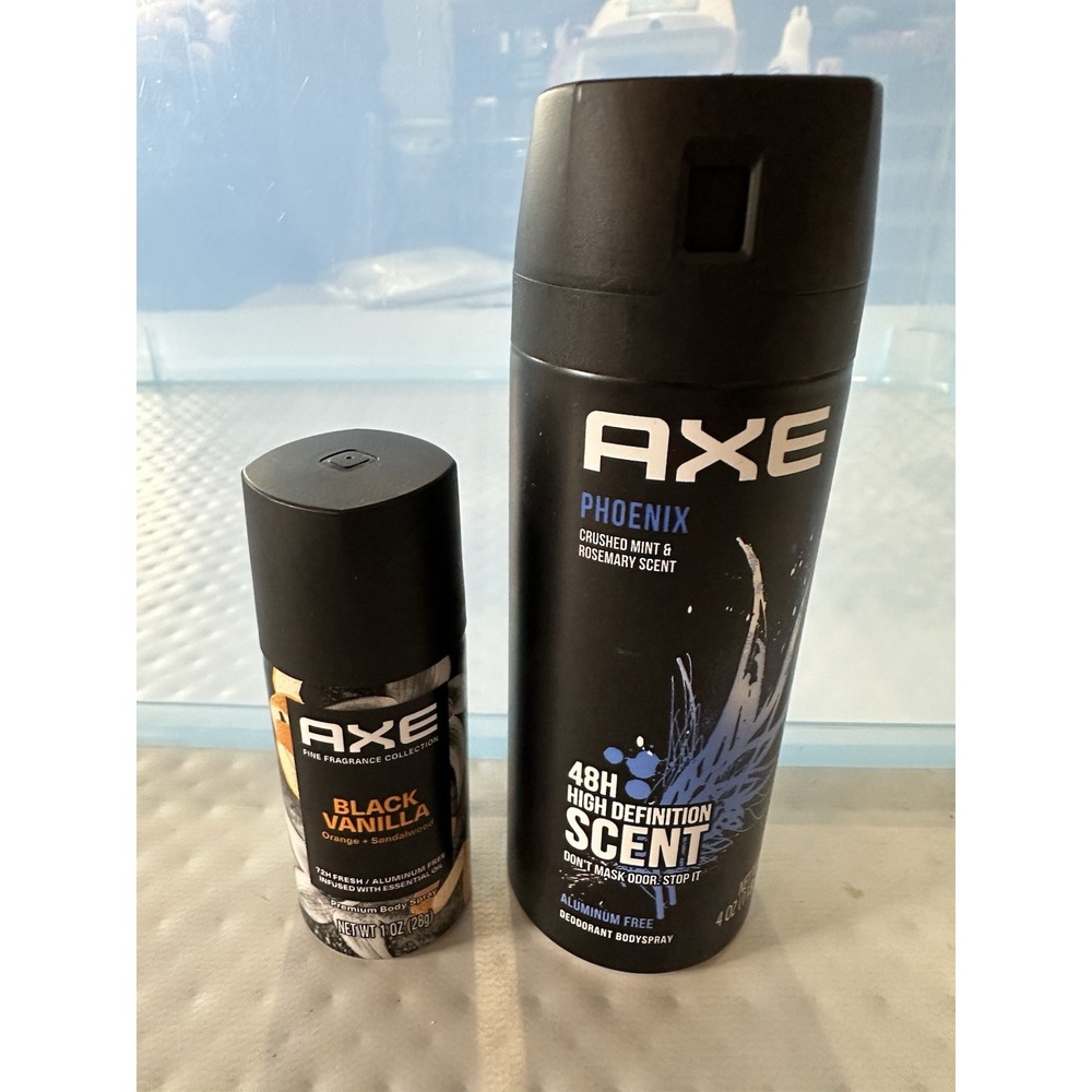 Axe Body Spray Phoenix 4oz and Black Vanilla 1 Oz Deodorant‎ Body Spray